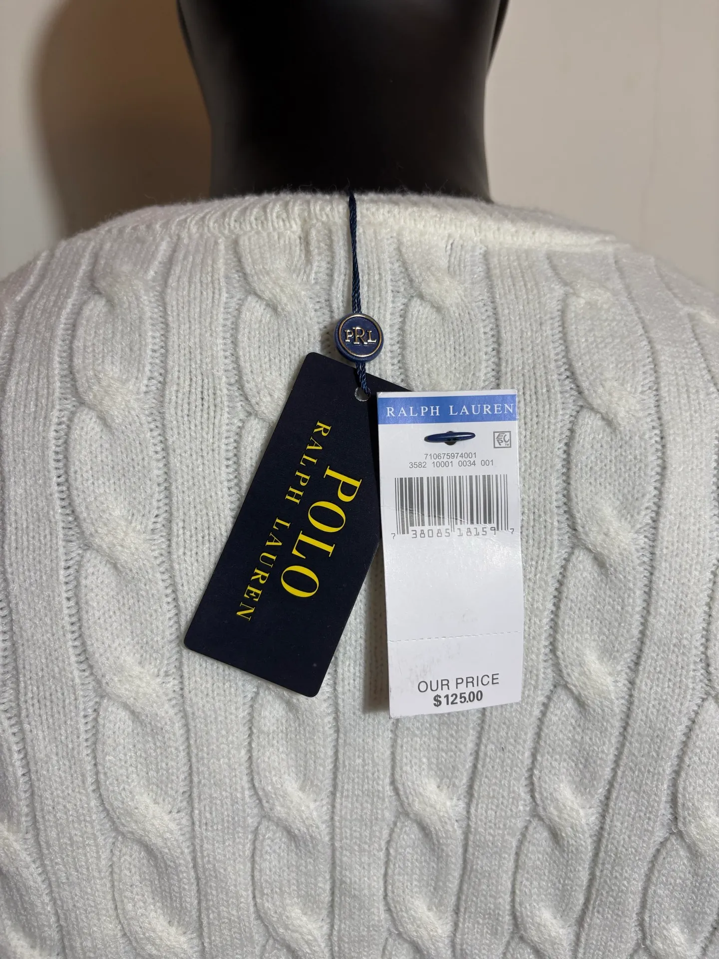 P190 000010 #FF2223 Polo Ralph Lauren solid cable knitted sweater brown Size: S-XXL